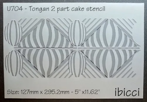 ibicci Tongan 2 part cake stencil